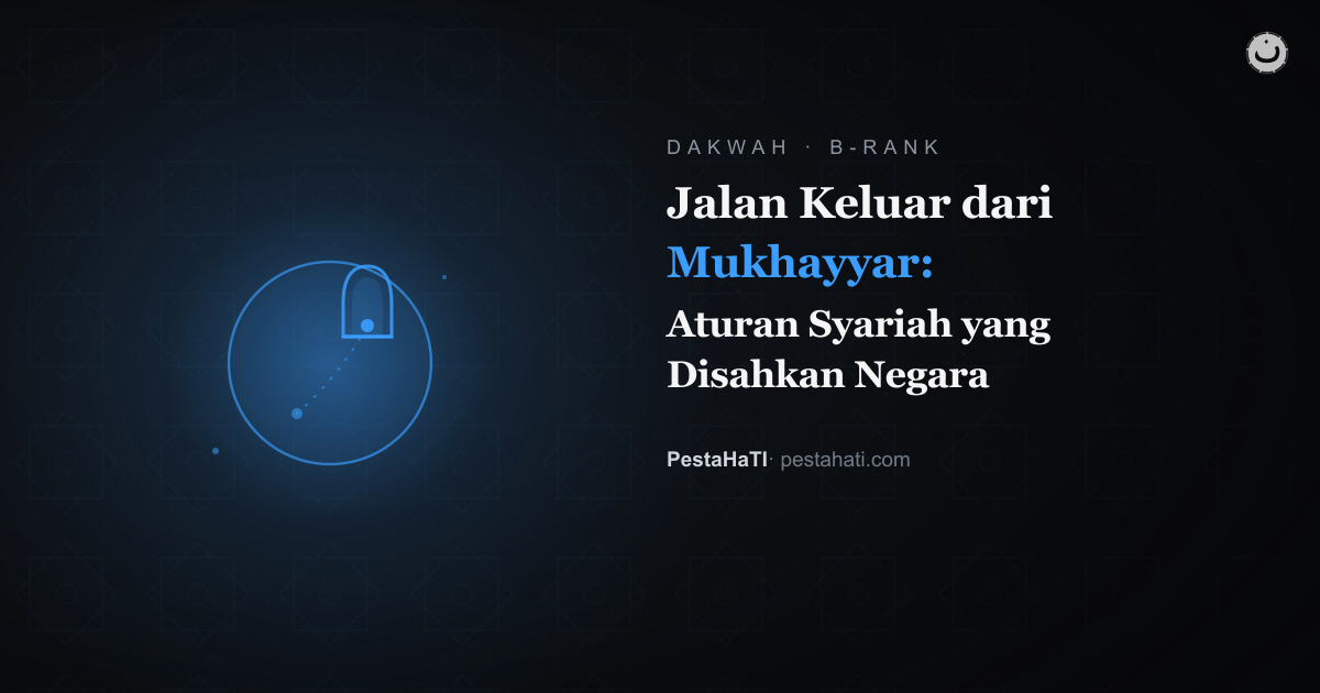 Jalan Keluar dari Mukhayyar: Aturan Syariah yang Disahkan Negara