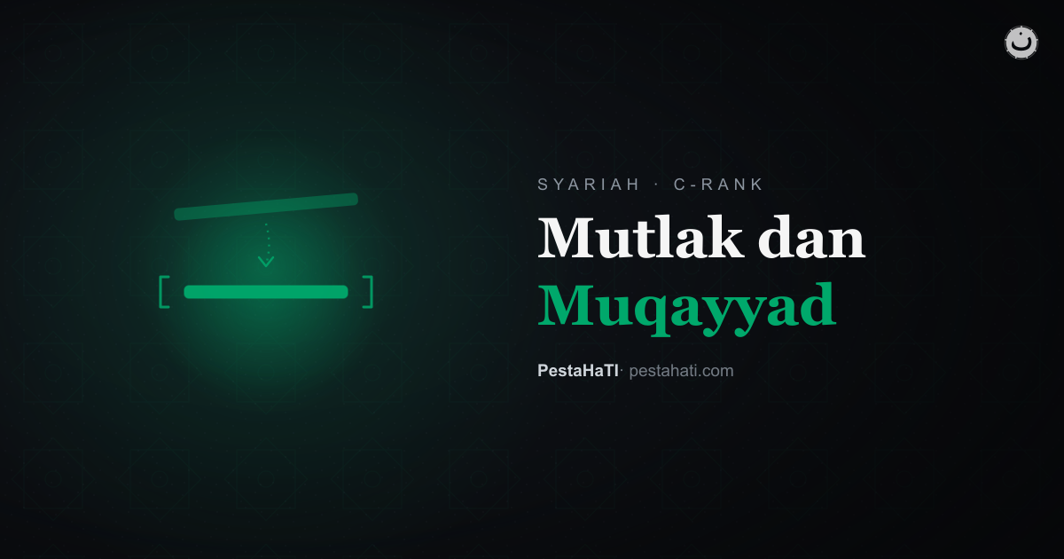 Mutlak dan Muqayyad: Cara Tahu Dalil Sedang Dipotong