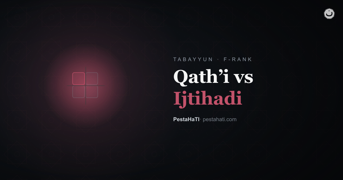 Qath'i vs Ijtihadi: Bagaimana Islam Menentukan Mana yang Wajib Diikuti?