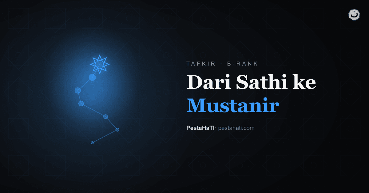 Dari Sathi ke Mustanir: Menjadi Versi Terbaik dari Pikiranmu